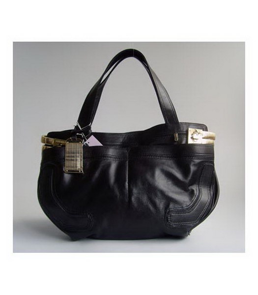 Jimmy Choo Elsa Heavy Kid Tote_Black Pelle